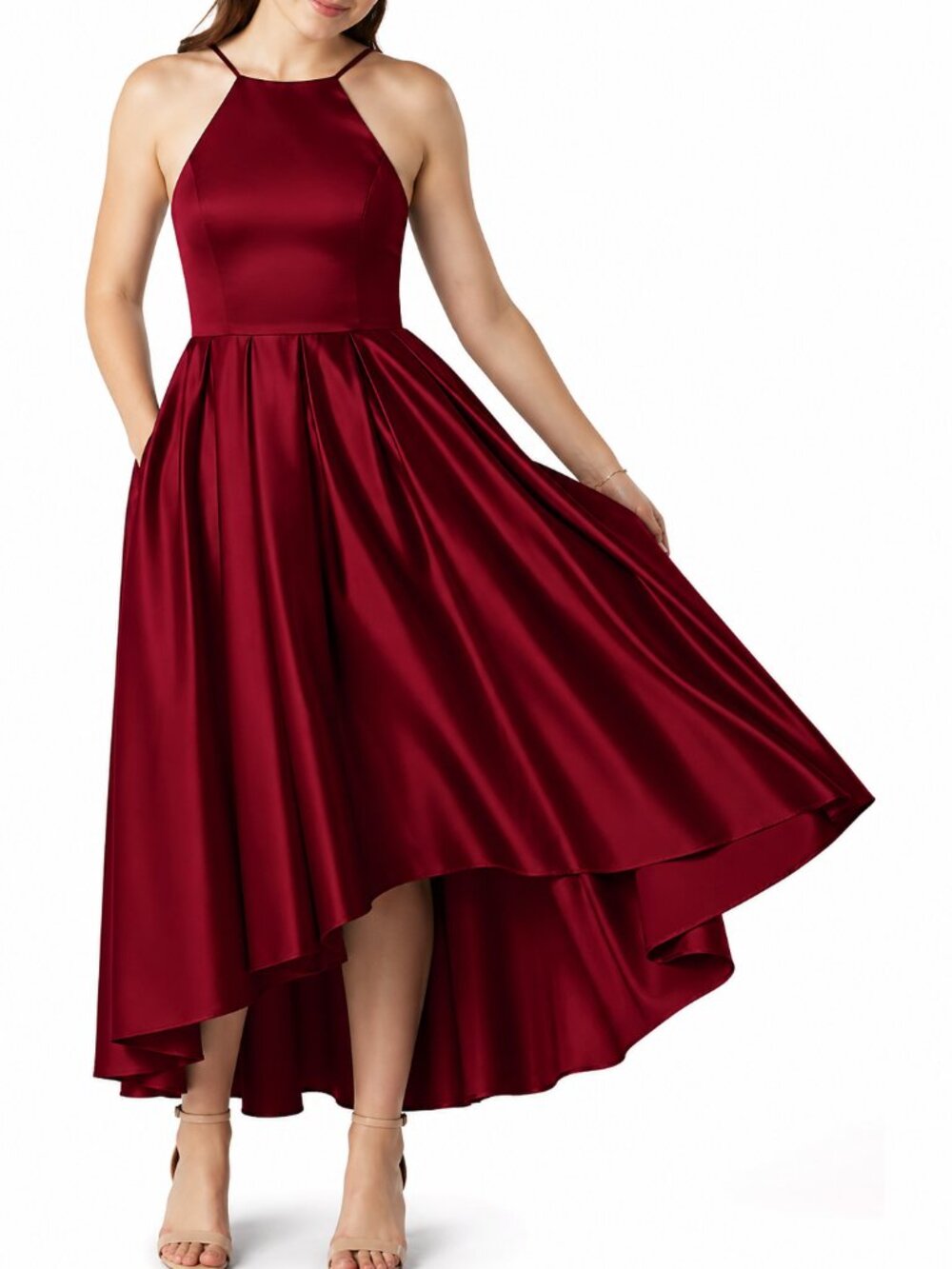 Azazie Burgundy Grad Dress